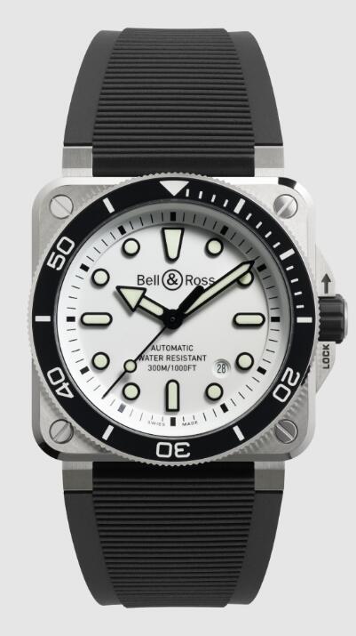 Bell & Ross BR 03 DIVER WHITE STEEL Replica Watch BR03A-D-WH-ST/SRB